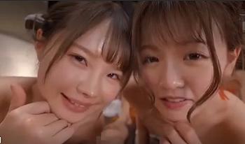 [エロ動画]絶品エロ美少女二人が同時に交互に何度もヌイてくれる回春エステ！可愛いお顔で見つめられて耳元囁かれ勃起を促進！