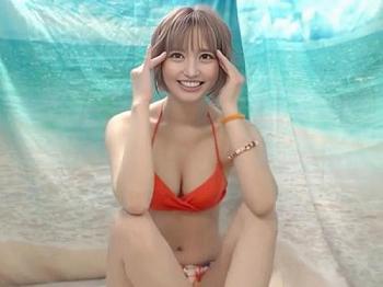 [中出し]【素人ナンパ】顔も身体も完全優勝w文句なしの水着美女が『生？どうしよう…』結局、素股マッサージ→巨根でセックスにw